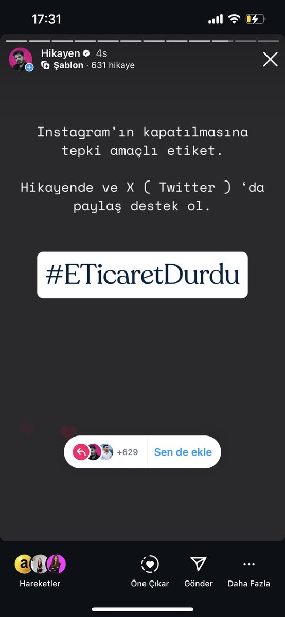 dpkomiseri's tweet photo. Destek hızla büyüyor. Etiketimizi Instagram’da 629 kişi hikayesinde paylaştı. Şimdi susarsan, yarın konuşamazsın. #ETicaretDurdu Bu etiket ile paylaşım yap. Ses ver. Sesimiz duyulsun. Birlikte daha güçlüyüz. 💪🏻👌🏻 https://t.co/GYdlCHZqQS