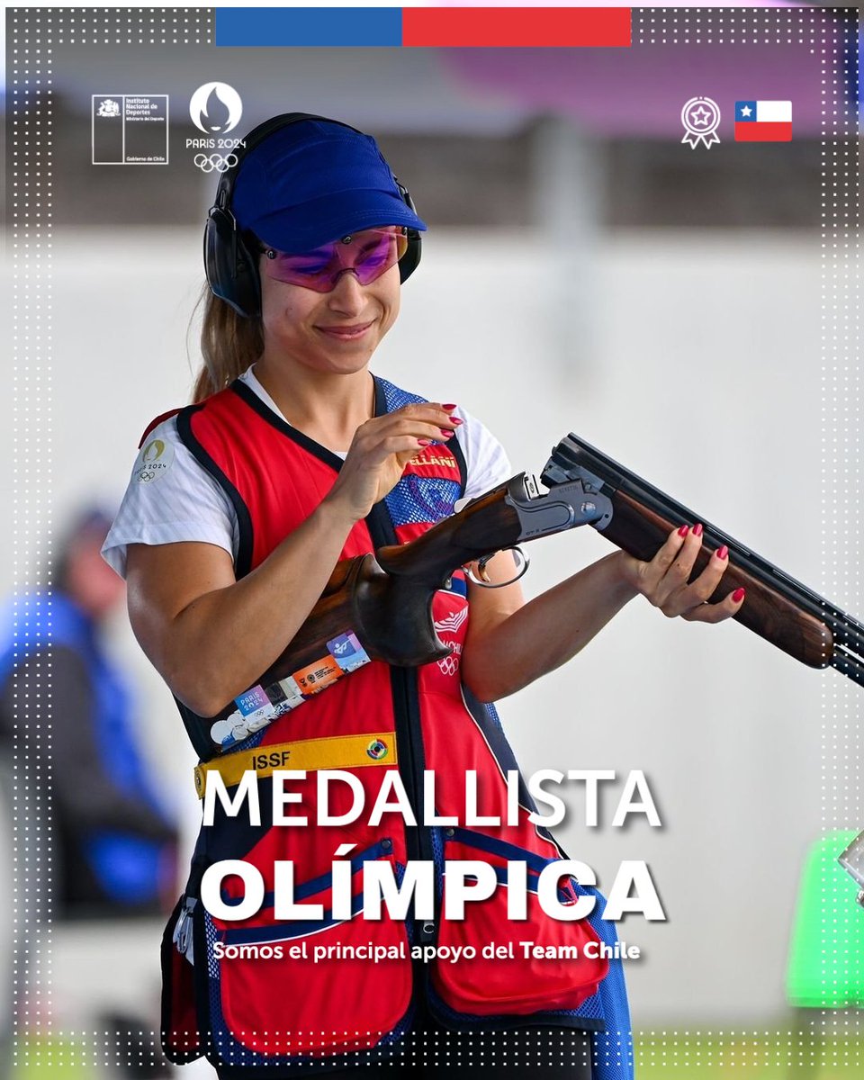 ¡ORO, ORO, ORO! ¡HISTÓRICA 🇨🇱🥹! ¡ORO PARA CHILE 🥇! ¡FRANCISCA CROVETTO EN LO MÁS ALTO DE PODIO OLÍMPICO 🔥!  LA CHILENA ES CAMPEONA EN TIRO SKEET. INOLVIDABLE. PRIMERA MUJER CHILENA CON MEDALLA DE ORO EN JJ.OO. 
#Chilecompite #Paris2024