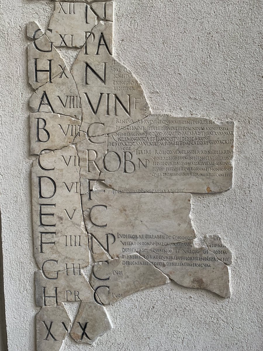 Teaching Ovid Fasti 4 last term I was thinking a lot about the Fast Praenestini. Great to see them close up in Palazzo Massimo a couple of days ago. Here is April: