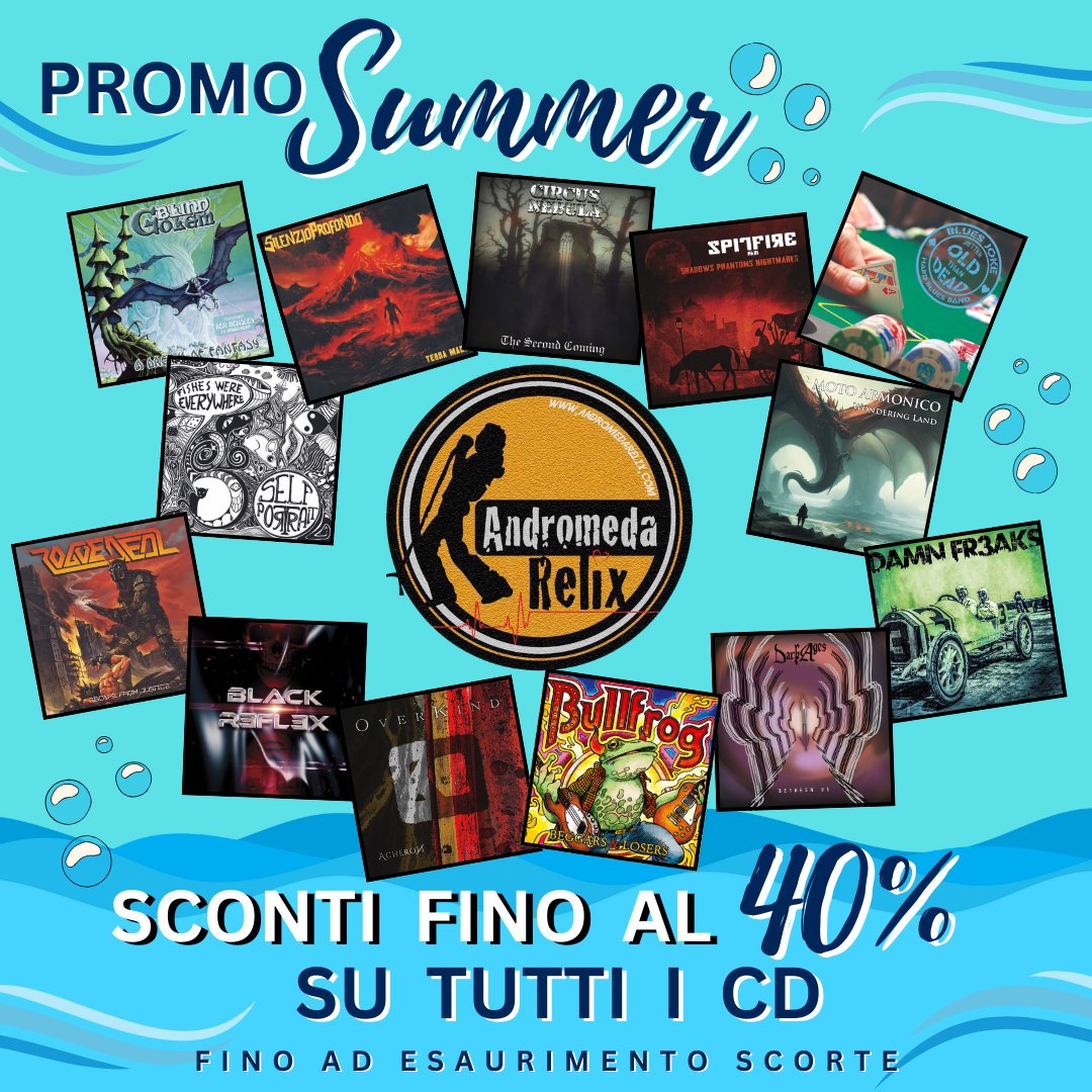GianniRock18's tweet image. ATTENZIONE: PROMO SUMMER, SCONTI INCREDIBILI! L'intero catalogo CD di Andromeda Relix a prezzi super mega scontati. Che fare? Visitate andromedarelix.com e ordinate tutto e di più.
Ma affrettatevi: alcuni titoli sono quasi esauriti.
#promosummer #promocd #andromedarelix