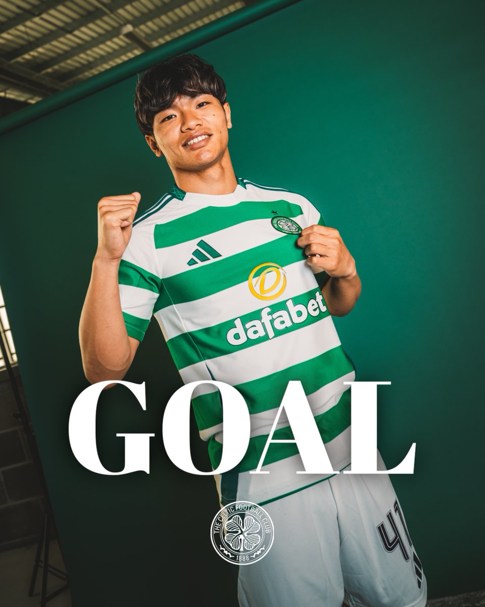 CelticFC's tweet photo. ✨ HATATE ✨
 
16' - Reo Hatate scores the first goal of our season!! 
 
🟩1️⃣-0️⃣🟦 
 
Follow the action live on our Match Centre 📲 https://t.co/VR5xlmkgic 
 
#CELKIL | #CelticFC🍀 https://t.co/z2jsKi1koq