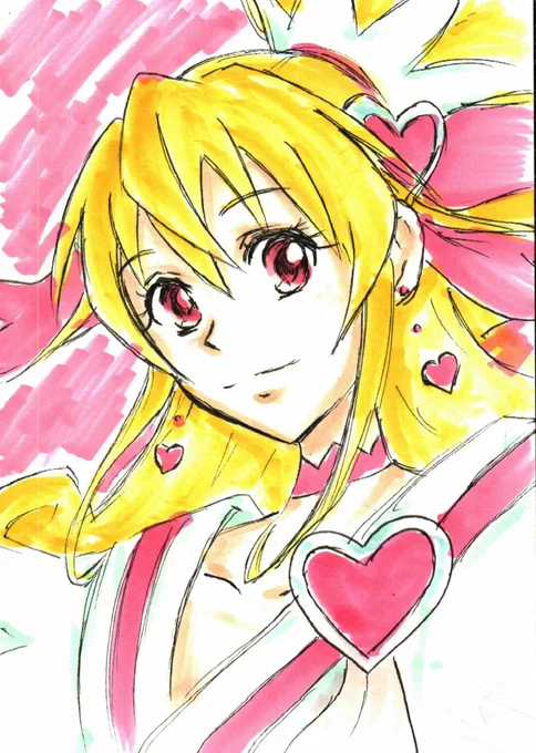 #キュアハート生誕祭2024#相田マナ生誕祭2024時間ギリギリだけど過去絵でもお祝い。 