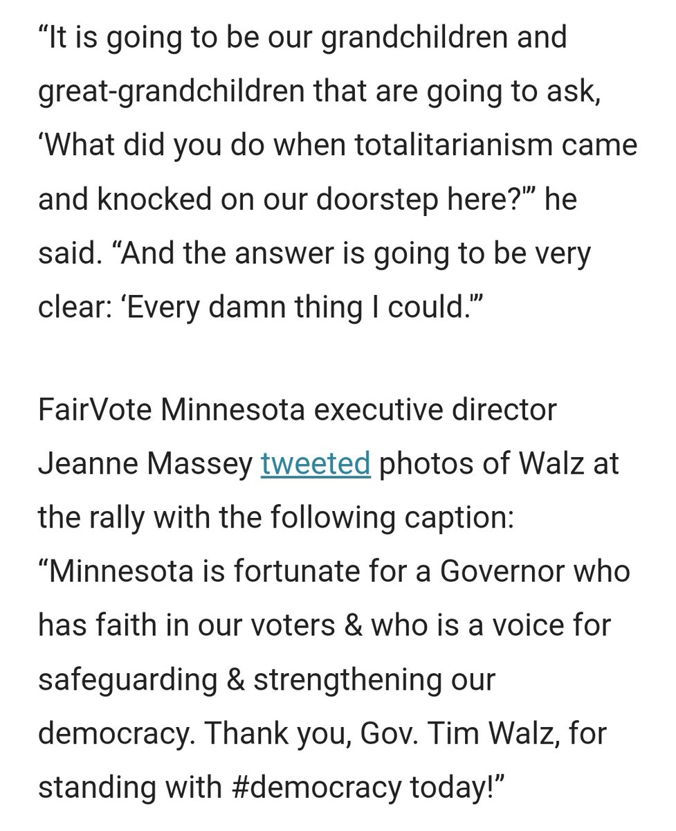 scottsantens's tweet image. Walz signed a petition calling for the creation of a more representative and responsive democracy for all, which included reforms like ranked-choice voting, fair redistricting, protecting and expanding voting rights, and changes to campaign finance law.
 alphanews.org/walz-endorses-…