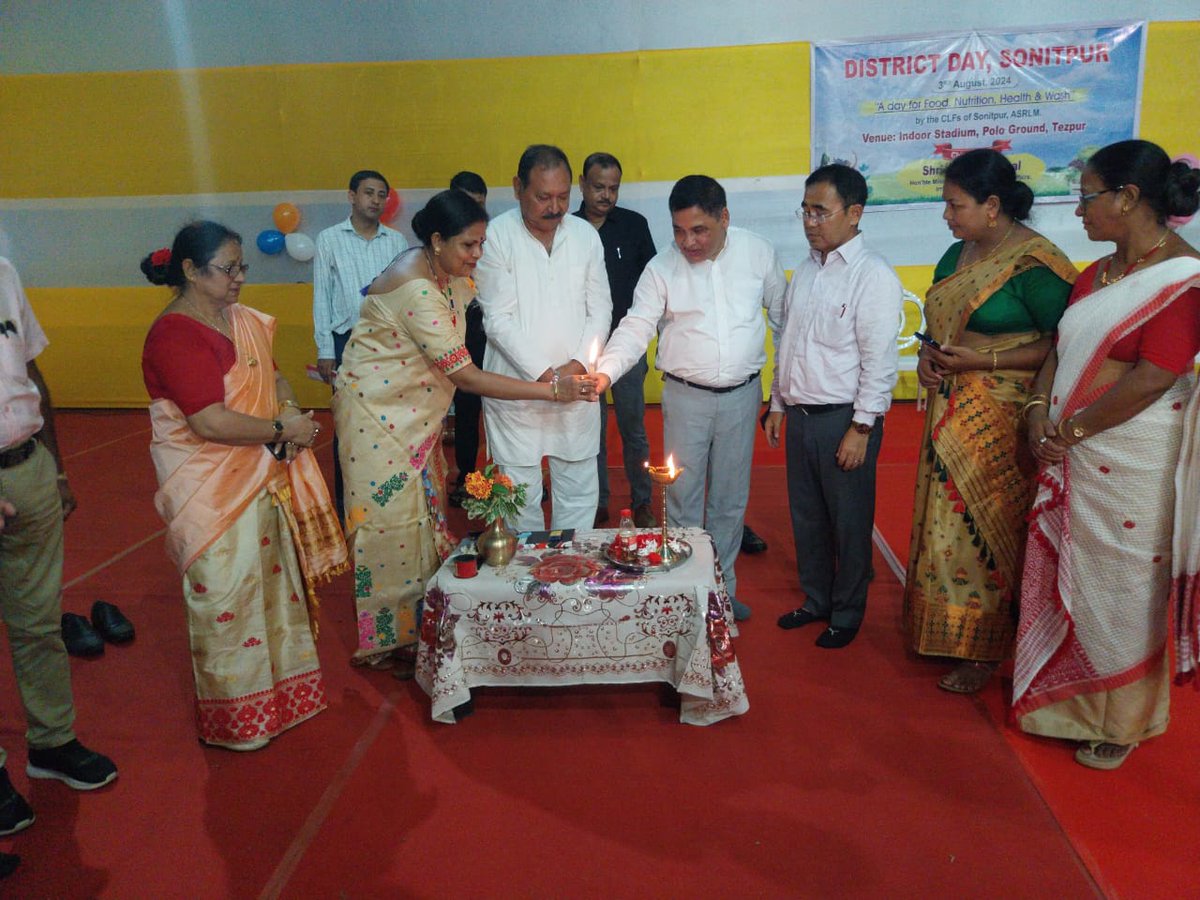 DCSonitpur's tweet image. 03.08.2024: #Glimpses of the Block Level CLF (of ASRLM) program  on women's health, nutritious food, and hygiene inaugurated by MLA of Tezpr LAC Shri Prithiraj Rava accompanied by Barchalla MLA Shri Ganesh Limbu &amp;amp; DC Shri Deba Kumar Mishra at Tezpur Polo Ground for  #DistrictDay.