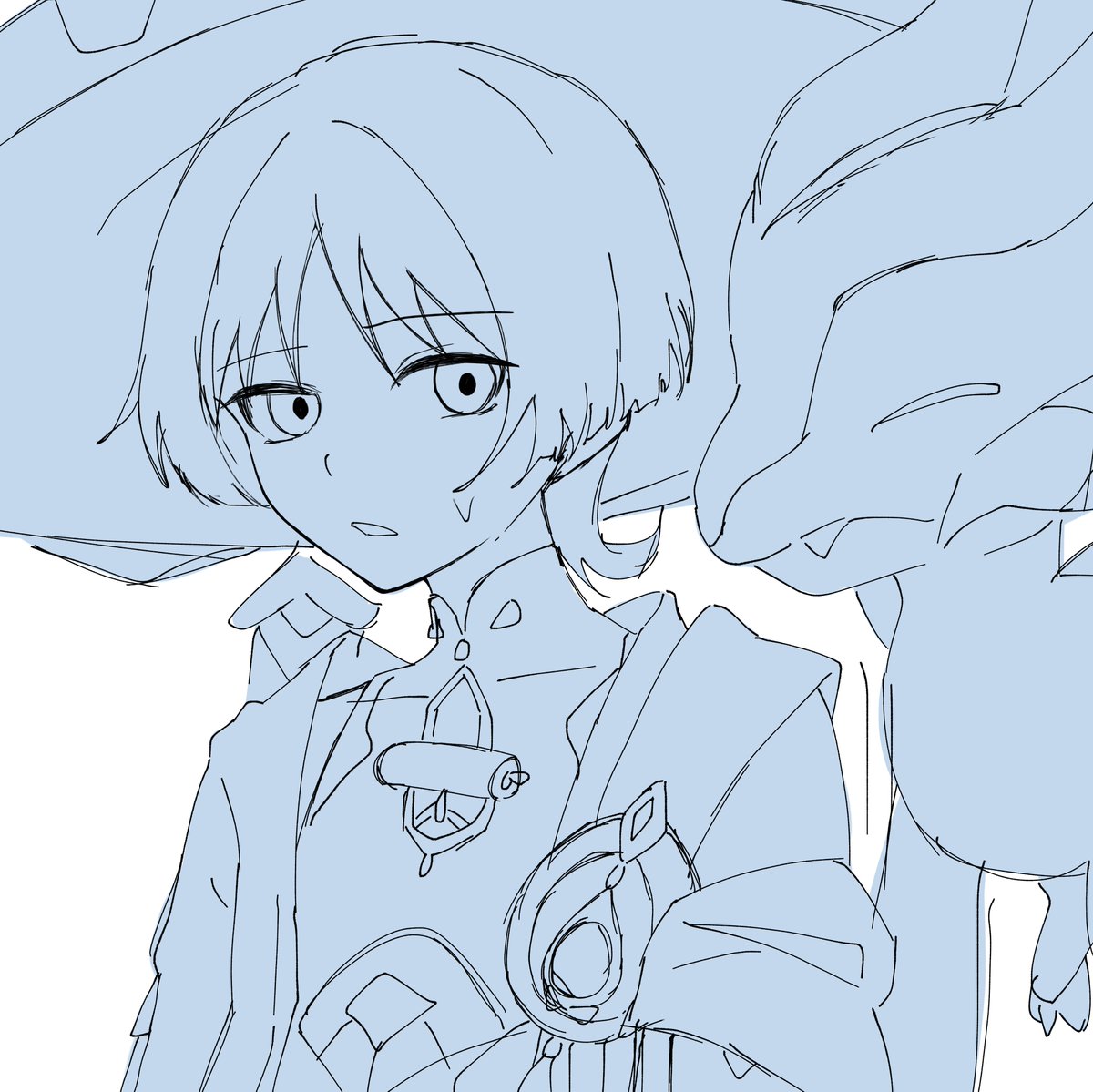 みんな寝たであろう時間にあげるのはあれなんすけど
イベントストーリー良すぎて衝動描きしたときのラフがあります😃