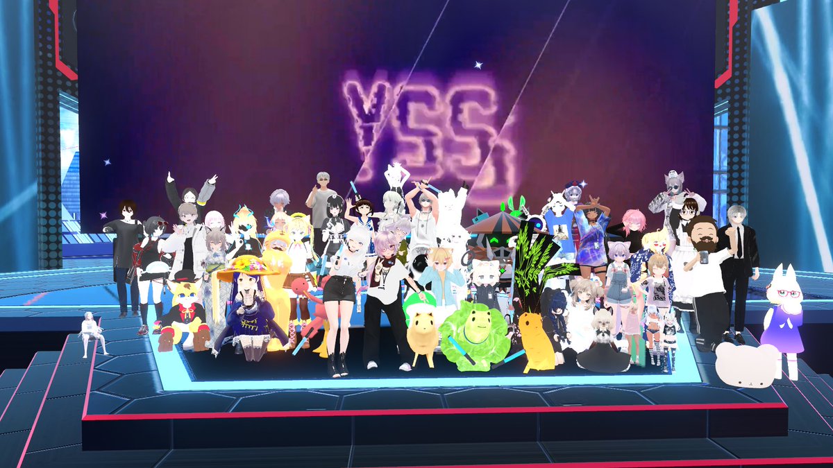 bomb_links's tweet photo. 8/4に開かれたYSSさんのVketストリートライブDAY3に行ってきました！
この1週間YSS尽くしで本当に最高でした😆
最後の挨拶の時声を出せなかったのでチャットをと思いましたが何故か使えなくて結局無言のまま終わってしまい申し訳なかったです😭

1/2

#VRChat 
#YSS_VRC 
#Vket 
#Vket2024Summer https://t.co/b6JVeaFQqp