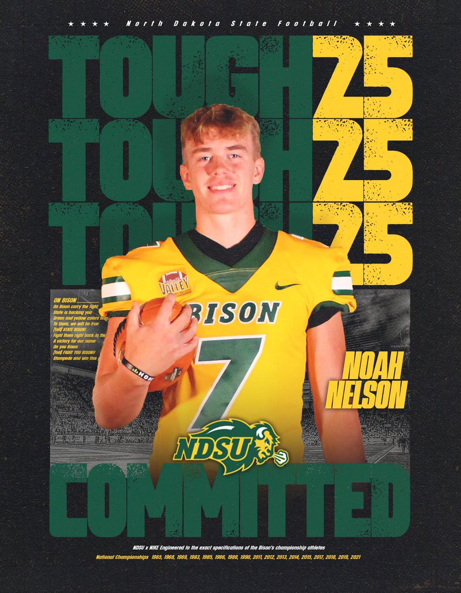 Noah Nelson (@noahnelsonn5) on Twitter photo Committed.🦬🤟🏼 #RollHerd <a href="/NDSUfootball/">NDSU Football</a> <a href="/CoachTimNDSU/">Tim Polasek</a> <a href="/JoeBeschorner/">Joe Beschorner</a> <a href="/CoachRHedberg/">Randy Hedberg</a> <a href="/JamoBrown_/">Jamison Brown</a> <a href="/PrepRedzoneMN/">Prep Redzone Minnesota</a> Committed.🦬🤟🏼 #RollHerd <a href="/NDSUfootball/">NDSU Football</a> <a href="/CoachTimNDSU/">Tim Polasek</a> <a href="/JoeBeschorner/">Joe Beschorner</a> <a href="/CoachRHedberg/">Randy Hedberg</a> <a href="/JamoBrown_/">Jamison Brown</a> <a href="/PrepRedzoneMN/">Prep Redzone Minnesota</a>
