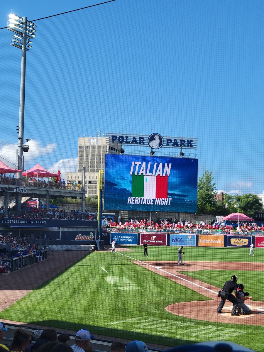 Nick is catching today at polar Park against the Woo Sox!!!!