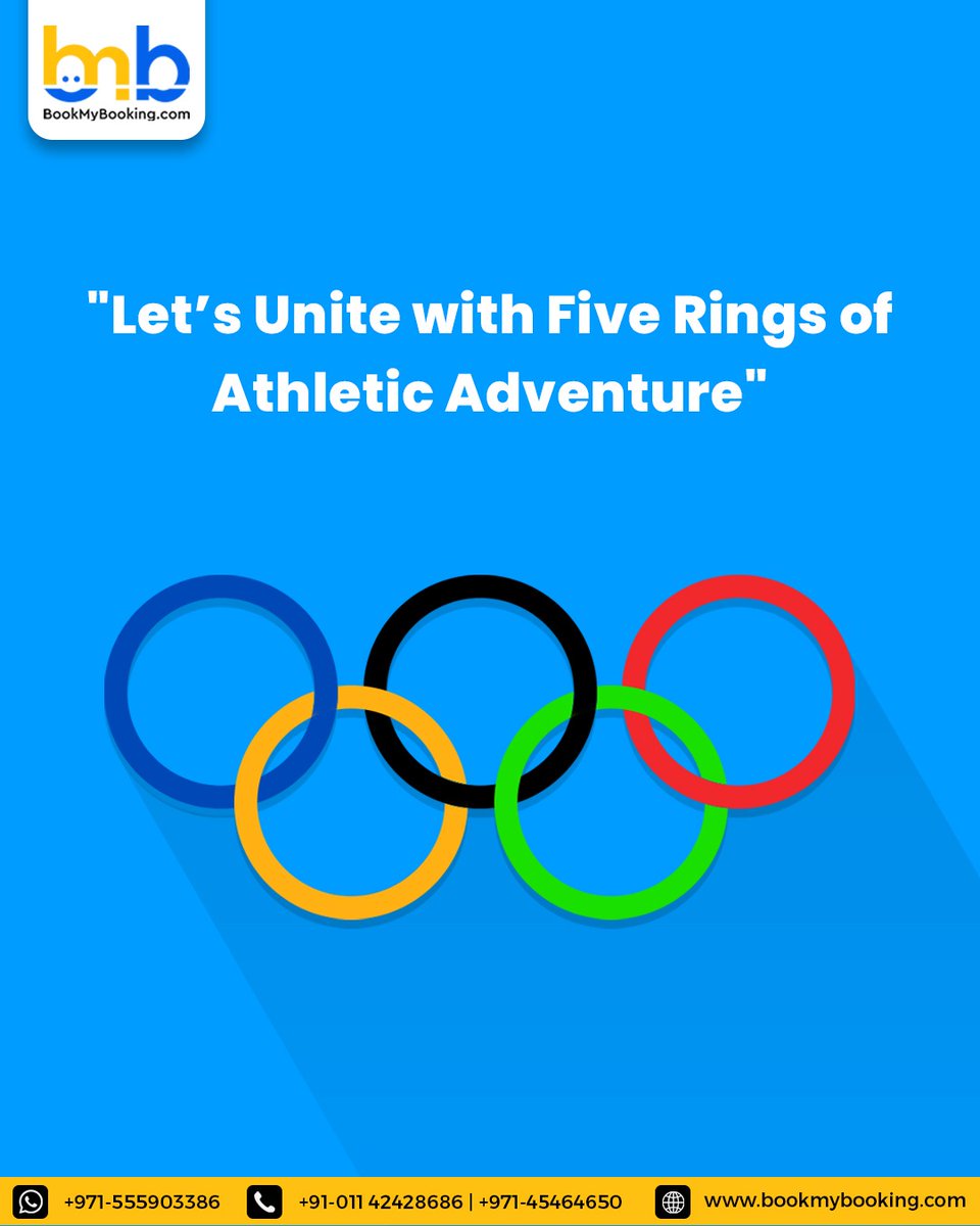 bookmybookings's tweet photo. Rings of exceptional journeys interlocked with the spirit of Olympic glory.
#BMB #bookmybooking
#Bookwithus #BMBtours #Dubai #UAE #Tours #Hotels #TravelInspiration #Paris2024 #Olympics2024Paris #Unity #FriendshipDay #ResilienceIsKey #olympicjourney #Athletics #Olympics2024 #DYK https://t.co/9wQtPuztRx