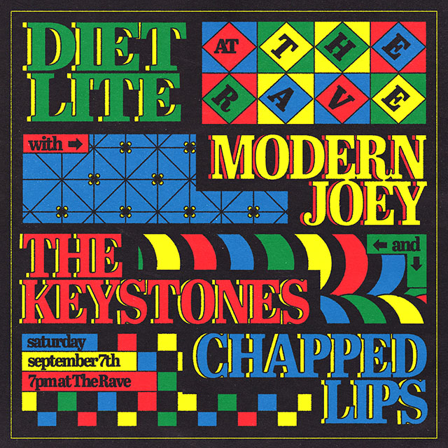 Come through and get rowdy with Milwaukee's finest rockers, <a href="/DietLiteMusic/">🎲🤡💡</a> x Modern Joey x <a href="/_thekeystones/">The Keystones</a> x Chapped Lips at The Rave on Saturday, September 7th! 🍻🎸