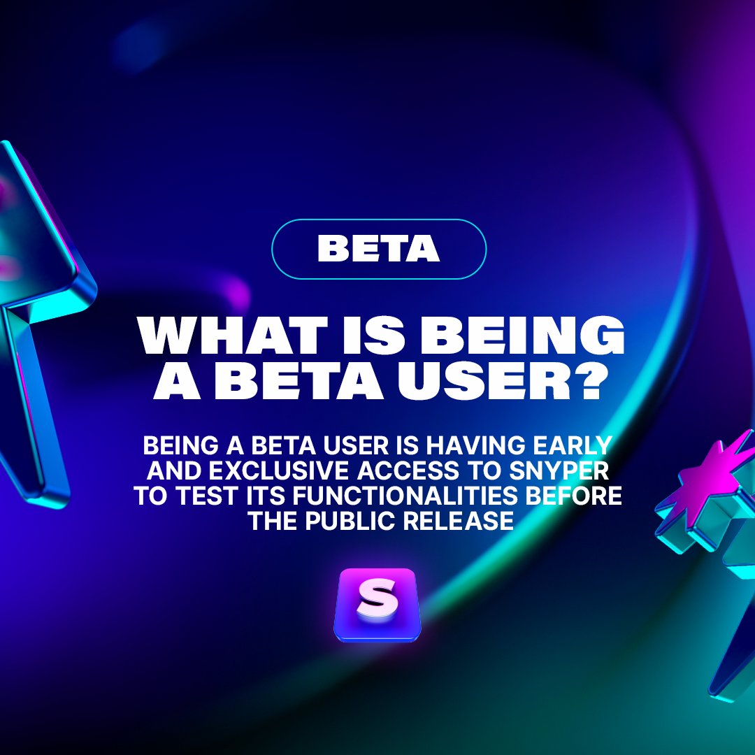 SnyperApp's tweet photo. Still don't know what it's like to be a Beta User? 🤩

#BetaUser #SnyperApp #Beta 💜 https://t.co/hB3CYvT9CO