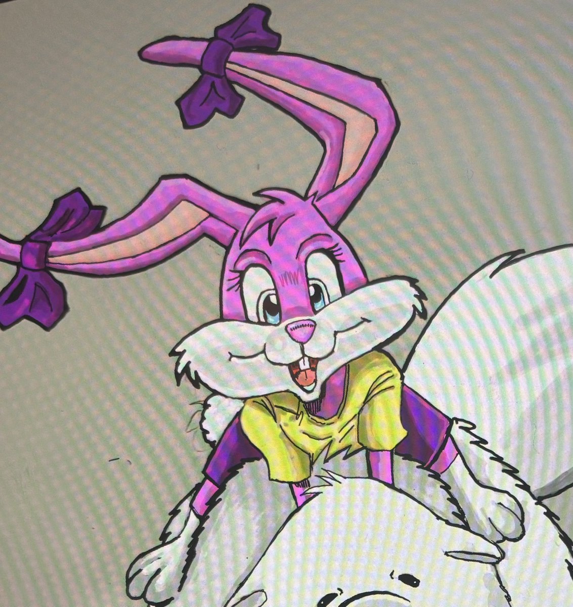 JacobHeron's tweet photo. I’ve had so much fun working with @ProCreate  on this piece for @cast_cel Podcast upcoming Cover Art 😃 (art preview)
#lycanartist #Dailyartcorner #digitalart 😃 #pencildrawing #artgrind #artpreview #thecelcast #coverart #TinyToonAdventures #BabsBunny x https://t.co/u8LBDUVSZJ