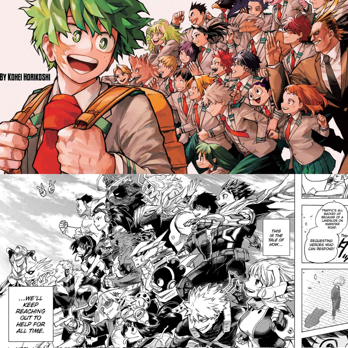 JVA_FanBoy01's tweet image. It's an ending that is somewhat bittersweet. I love that Deku gets to do hero work again thanks to his friends, especially cuz of All might. #ThankYouKoheiHorikoshi MHA means a lot to me and despite the toxicity in this fandom,I'm still glad I supported and finished this series.