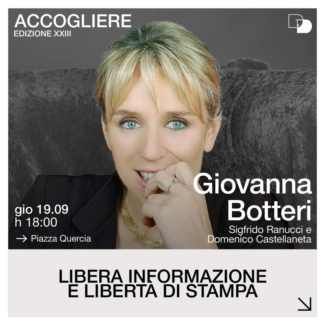 Libertà di #stampa e altre storie di #giornalismo di inchiesta. Un dialogo imperdibile tra due maestri della professione come Giovanna #Botteri e il conduttore di <a href="/reportrai3/">Report</a> <a href="/SigfridoRanucci/">Sigfrido Ranucci</a> alla XXIII ed dei #DialoghidiTrani, intitolata #Accogliere #journalism #freedom