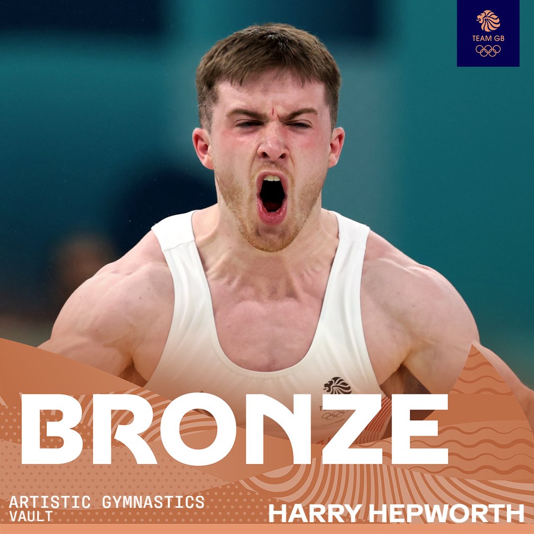 HISTORY!! 🥉 

Harry Hepworth secures Team GB's first ever medal in the gymnastics vault 👏
