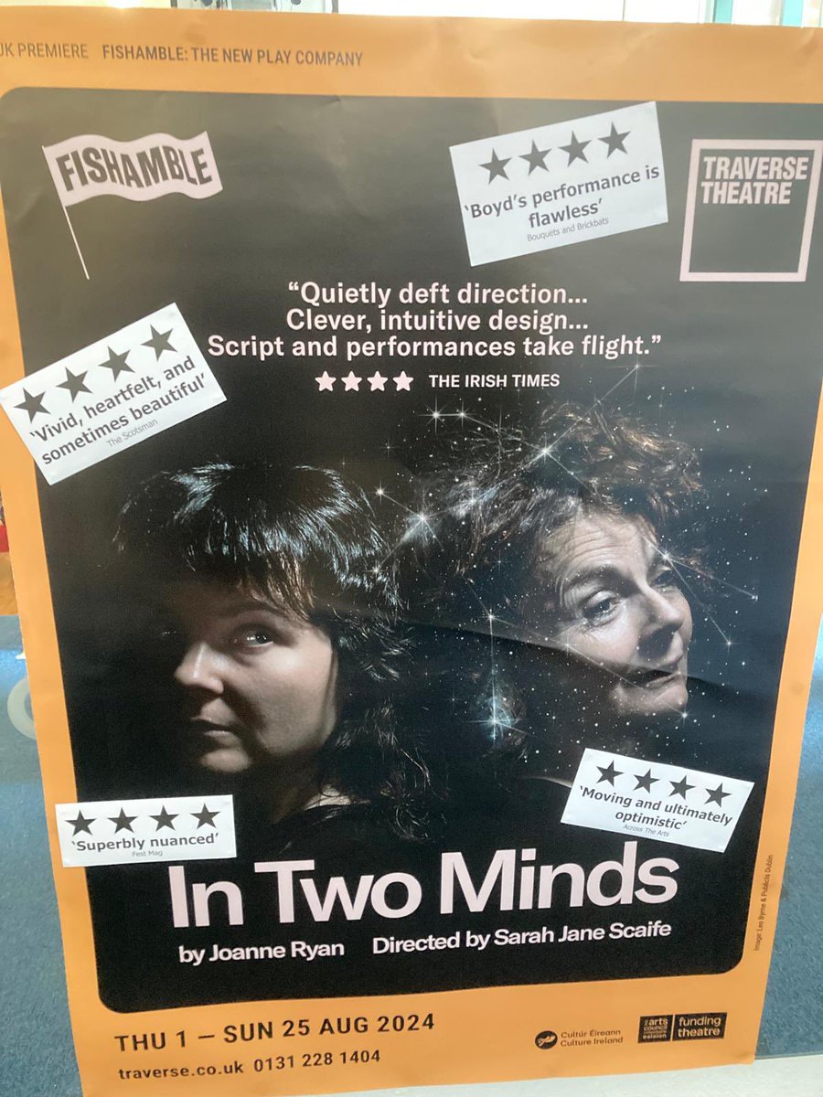 ⭐️⭐️⭐️⭐️ all round for In Two Minds at <a href="/traversetheatre/">Traverse Theatre</a>!