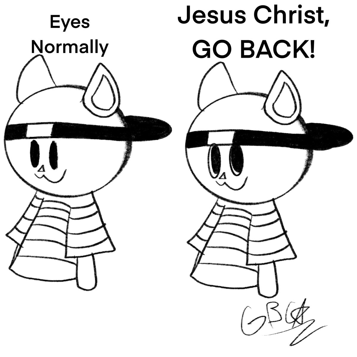 GameboyComix's tweet image. My guy, Espin… 

oh god what happened?
#ocart #cat #Espin