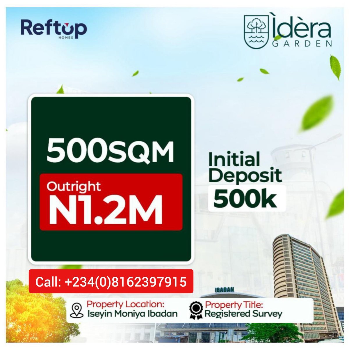 BengaProperties's tweet photo. @ruffydfire We, at Benga Properties, are a team dedicated to providing you the most secured and profitable real estate solutions &amp; investment opportunities.  Be it at Ibeju-Lekki (with $200B+ investment), Ibadan, Epe, etc. 

Contact us now on +234(0)8162397915.

Thanks @ruffydfire. https://t.co/k9qbaeM6vE
