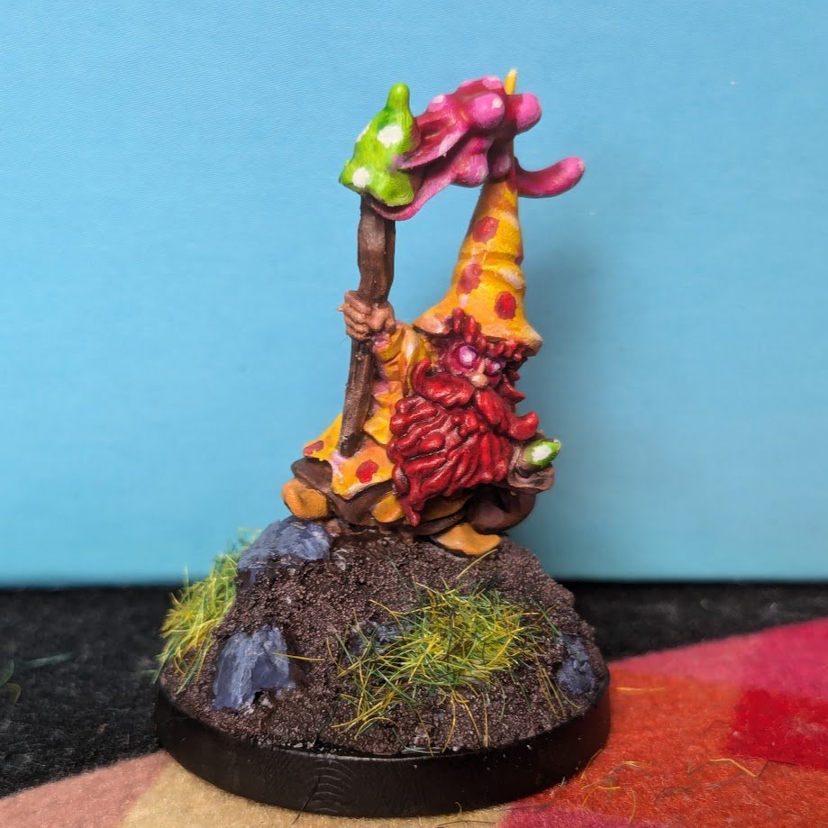 MonsterJail's tweet photo. A solid decade after I made PizzaWizard, I now painted a tiny PizzaWizard in the form of this gnome https://t.co/UrYRnCJFAJ