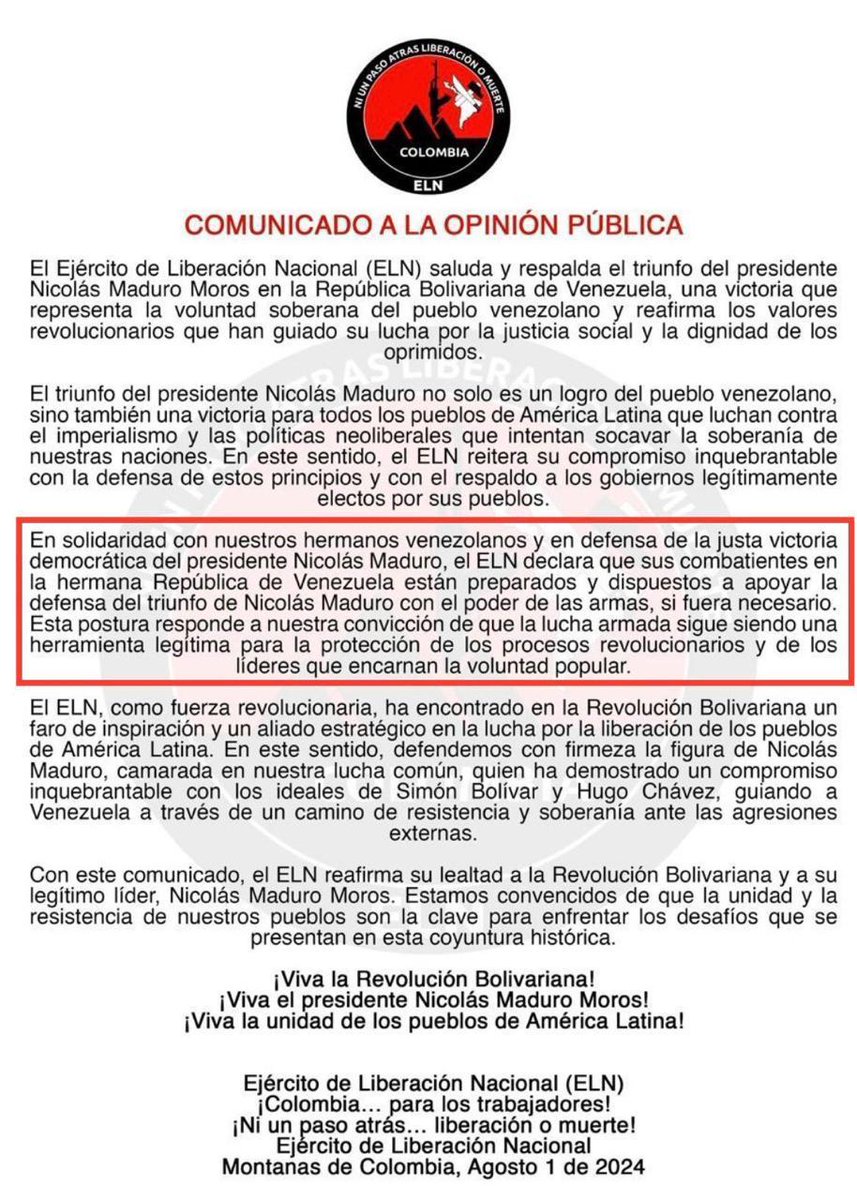 Está Agenda Terrorista, es el veneno de América Latina y la raza humana