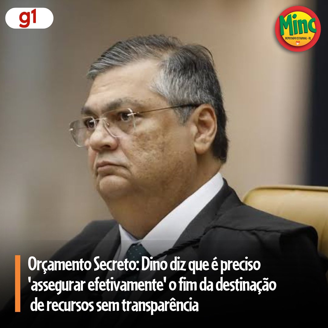 ORGULHO DO FLÁVIO DINO!

Mostrando no STF que não vai aceitar que se mantenha o Orçamento Secreto – sem transparência, com muita corrupção e superfaturamento – sob novas formas, com emendas de comissão, emendas pix, aquelas que vão direto para uma prefeitura sem ter qualquer