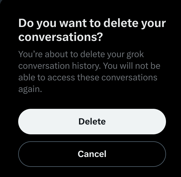 lindes's tweet photo. So, uhh... have y'all noticed the new setting that allows #xitter to train their #AI on your posts and interactions?  Enabled by default... I disabled mine, and deleted history.

(left-nav -> 3 dots -> Settings and Privacy -> Privacy and safety -> Data sharing and ... -> #Grok) https://t.co/eZIrK3faeL