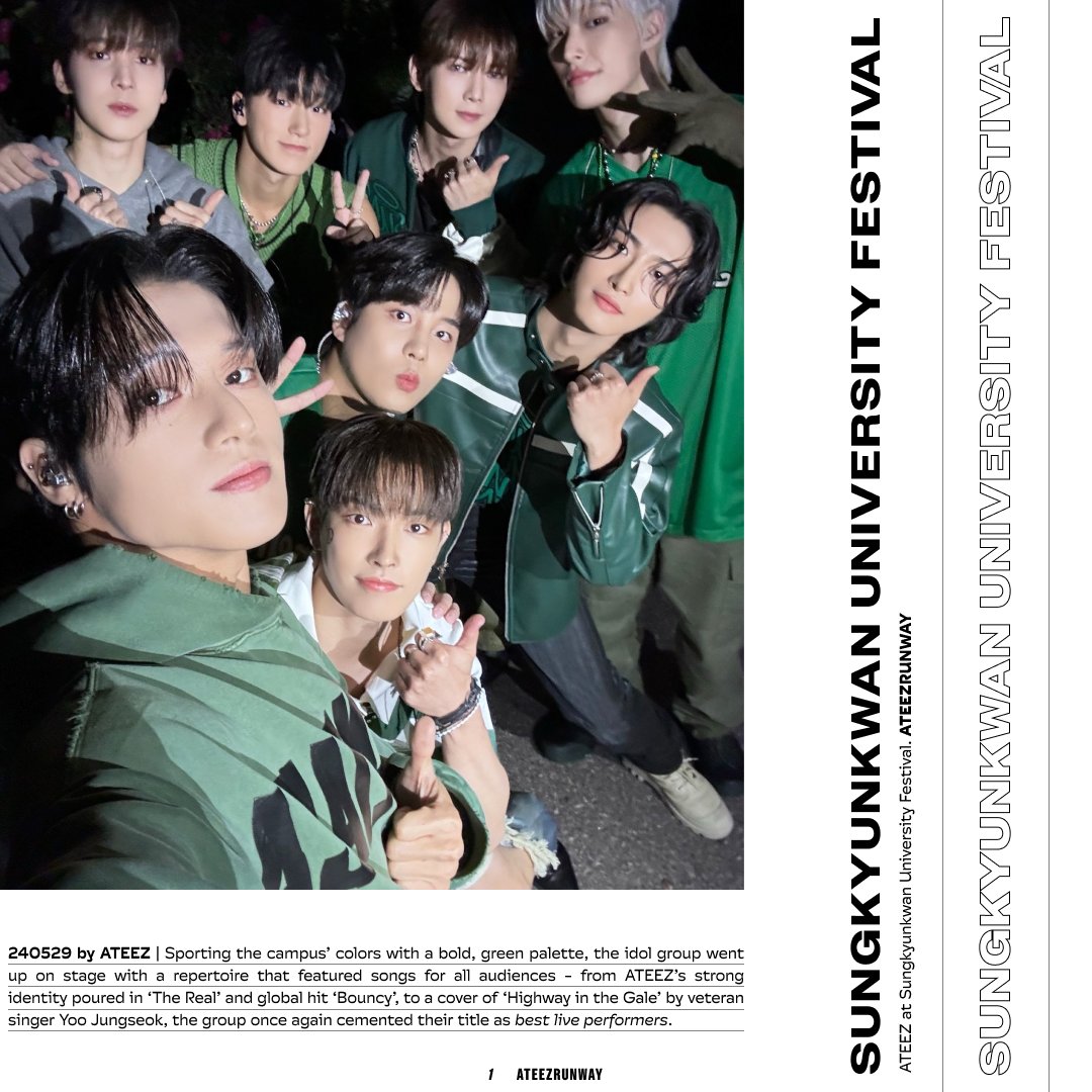 ateezrunway's tweet photo. 240529 @ATEEZofficial at Sungkyunkwan University Festival

#ATEEZ #에이티즈 #ATEEZFashion #ATEEZStyle #ATEEZOutfit #ATEEZCloset https://t.co/8vRBWThXIP