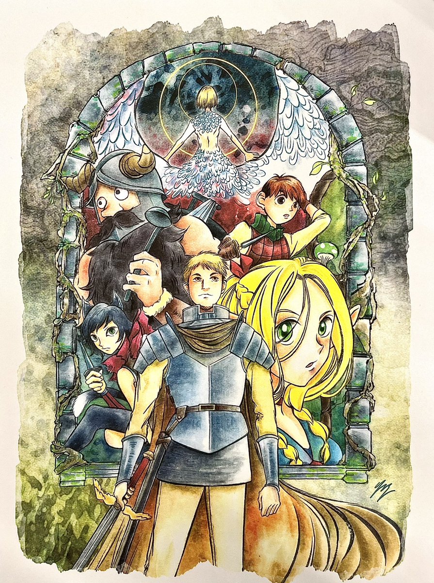 yienwyn's tweet photo. 3rd day of #otakuthon. I had finished a #deliciousinthedungeon #Danjon Meshi with #senshi #laios #marcille #Chilchuck #Izutsumi & #falin 🍳⚔️ Pls see at #artistalley booth 1815 🌸
#yienyip #watercolor #fanart https://t.co/eiSwyJ9G4C