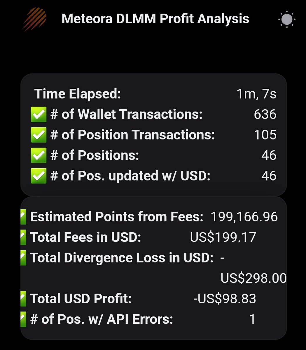 Mr_Chacko's tweet photo. @dedonsolana @MeteoraAG @GeekLad Oh damn this is a cool tool! Thanks @GeekLad!

I've never gotten into LPing because I felt like it was too complicated, DLMMs changed that for me. I love the visual graph of how your liquidity will move through a range, and the control you can have over it. #iamded https://t.co/YApAb4FHff