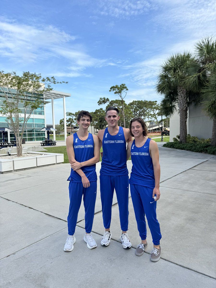 Congratulations to Sebastian River Cross Country alumni Jake Kramer (‘22) Colin McAdams (‘23) and Noah McMann (‘24) who will be running for Eastern Florida State College this season!!! We are so proud of you! <a href="/SRHS_SHARKS/">Sebastian River HS</a> <a href="/SRHS_Sport/">Sebastian River High School Athletics</a>