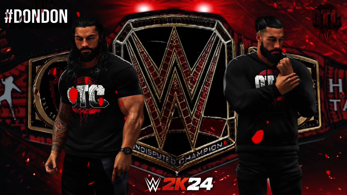 DonavanTerbay's tweet photo. ( @WWERomanReigns ) #SummerSlam return / alt promo hoodie &amp; the new 1,316 Day signature series championship is now all available on #WWE2K24 ‼️‼️ 

🏷️ - #RomanReigns , #SummerSlam  #TITLEPACK &amp; #DonDon 

NOW ACKNOWLEDGE ME 🗣️.  ( Jk enjoy ☝🏾 ) https://t.co/WgWSkr2SoU