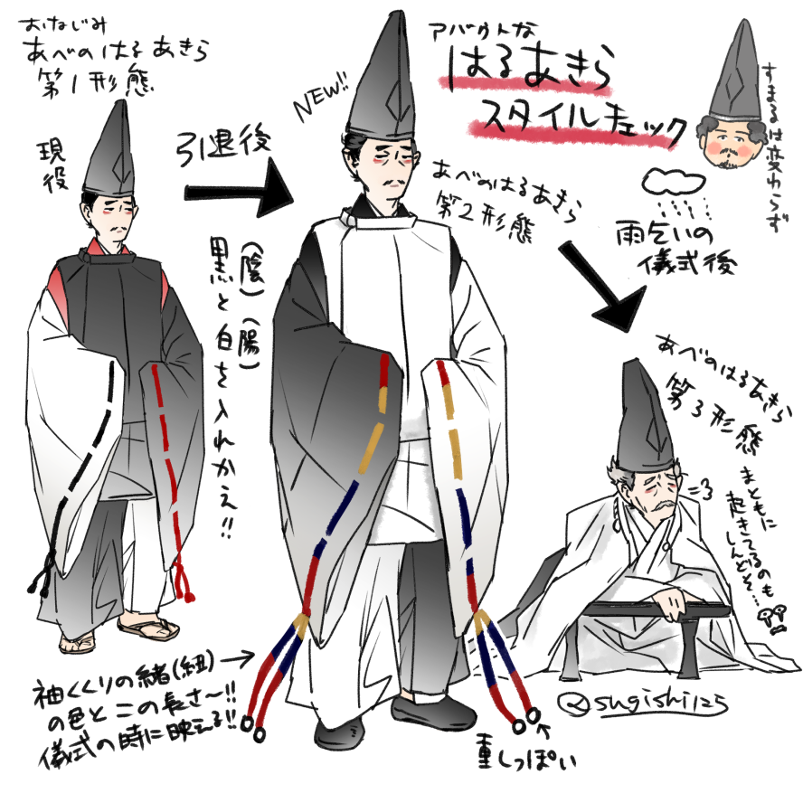#光る君へ 以前もちらっと呟きましたが…30話でモードチェンジしたはるあきらの狩衣、素敵でしたね…特に緒のところ～!羽織ってるだけのお姿もまた良き。 #光る君絵 
