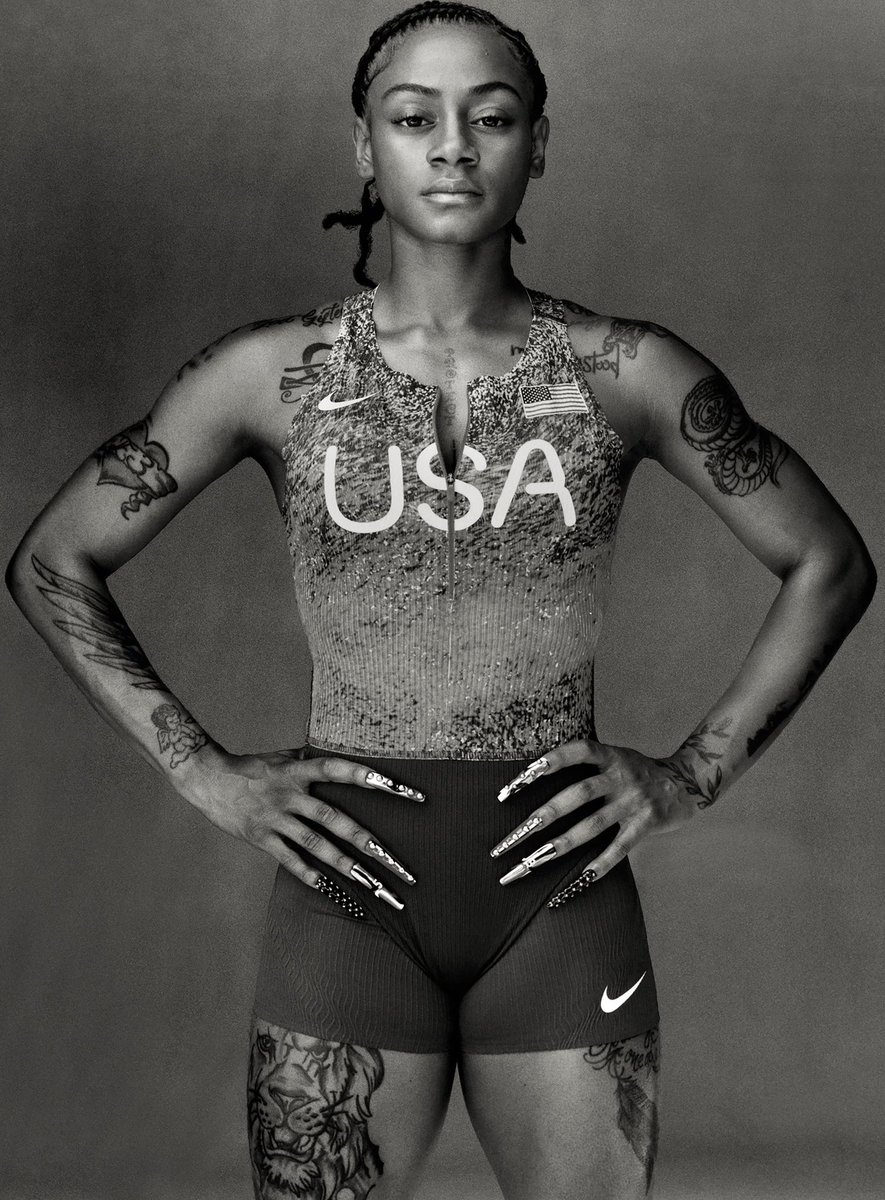 Olas_Truth's tweet image. People hate on Sha’Carri Richardson since she is not their vision of a respectable Black woman athlete.

Sha’Carri has tattoos, is queer, not light skinned, wears long multicolored weaves and long nails many consider unprofessional, “ghetto and too Black.”

Her name sounds Black…
