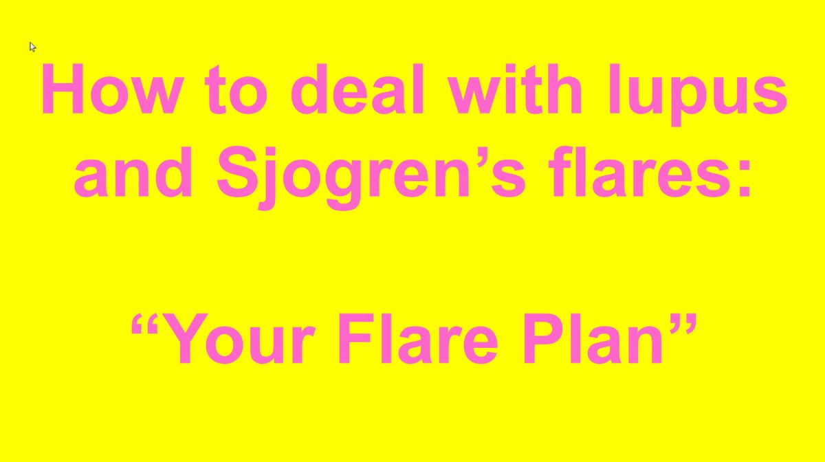 lupuscyclopedia's tweet photo. 🔥 Have you ever flared with #lupus #SLE #Sjogrens only to have it disappear and you look perfectly fine when you see your doctor?

Prepare yourself better for flares. 

Download the "Your Flare Plan" that I developed with the @LupusOrg (great organization, please join):

CLICK: 👉
https://t.co/ewj8UE2pu7

PLEASE RETWEET FOR OTHER PATIENTS TO USE