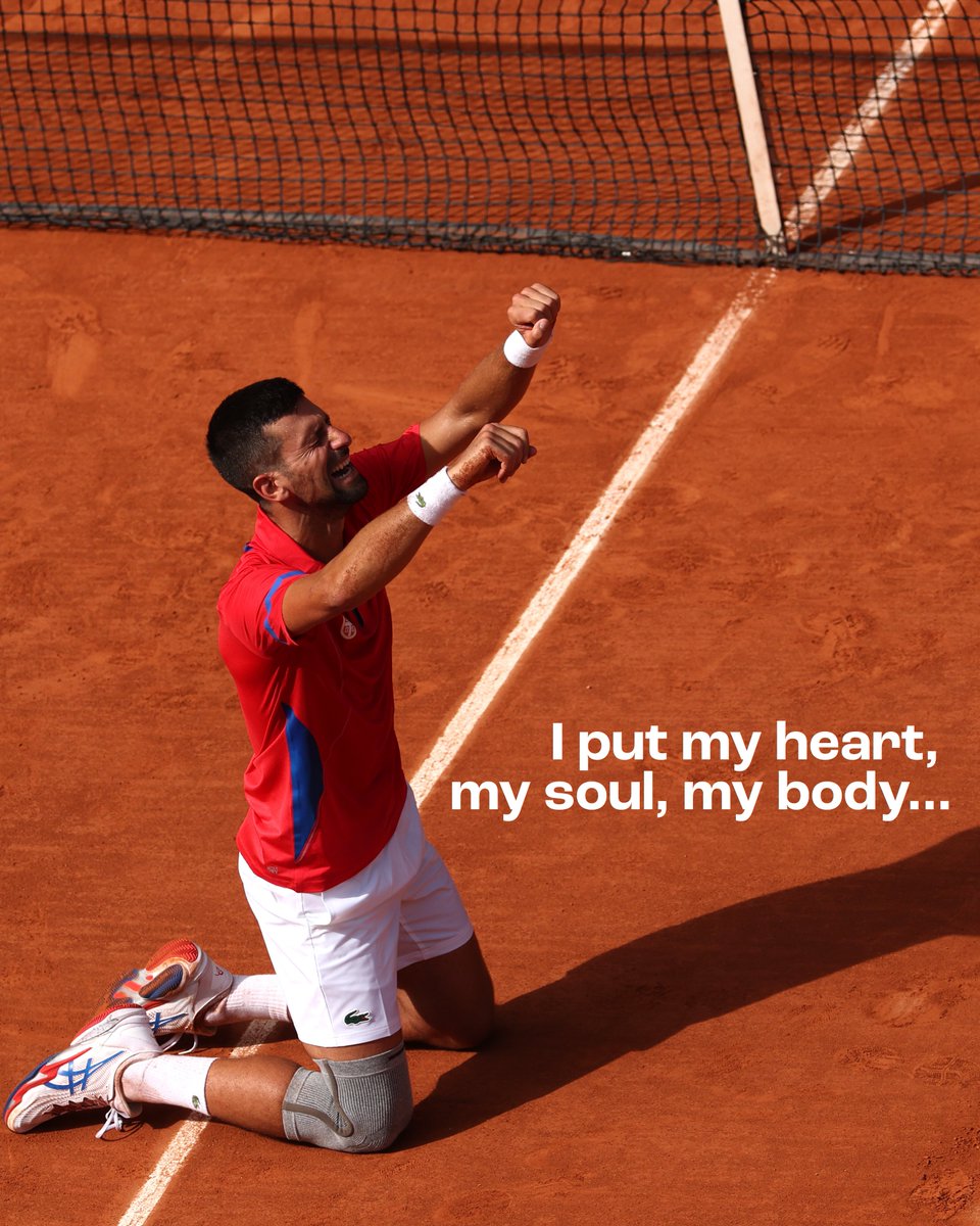 atptour's tweet photo. 37 years old. 
Olympic #GOLD medalist. 

 #Paris2024 | #tennis https://t.co/TefOG3XT2N