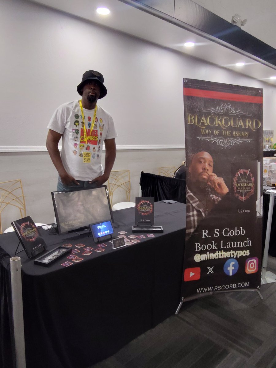 mindthetypos's tweet photo. @A_DiAngelo Day 2 at the Central Cali Collectors Expo at The Palomino Event Center in Fresno, CA . ๐ Come grab your copy of my action-packed fantasy Blackguard: Way of the Askari โ๏ธ #FantasyBooks #BookSigning #RSCOBB #BlackguardWayOfTheAskari #CentralCaliExpo @central_cali_collectibles https://t.co/KfwGbeRWld