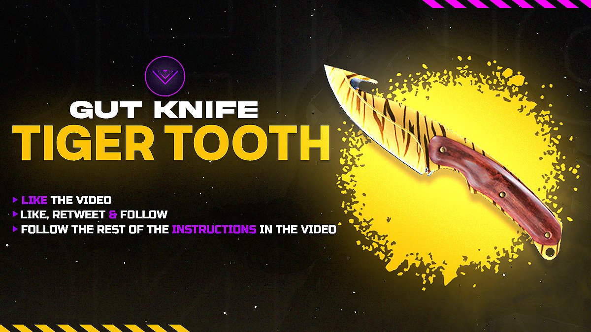 JohnCS's tweet photo. 💸 Gut Knife Tiger Tooth ($209)💸

- Like the video - https://t.co/XNJmkjtEXw👍
- Like, RT, And Follow @johncs
- Follow The Rest Of The Instructions In The Video!

- Giveaway rolls in 7 days https://t.co/8NMVKZxKo8