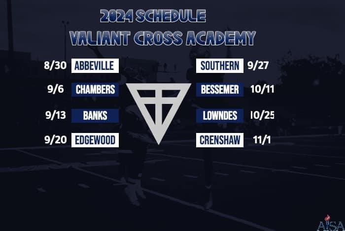 Its beginning to look alot like VCA football!

Your 2024 Valiant Cross Academy Warriors have been grinding all summer in preparation for a promising upcoming season. Lets support this team as Game 1 is approaching against Abbeville Christian Academy!

#BeValiant
