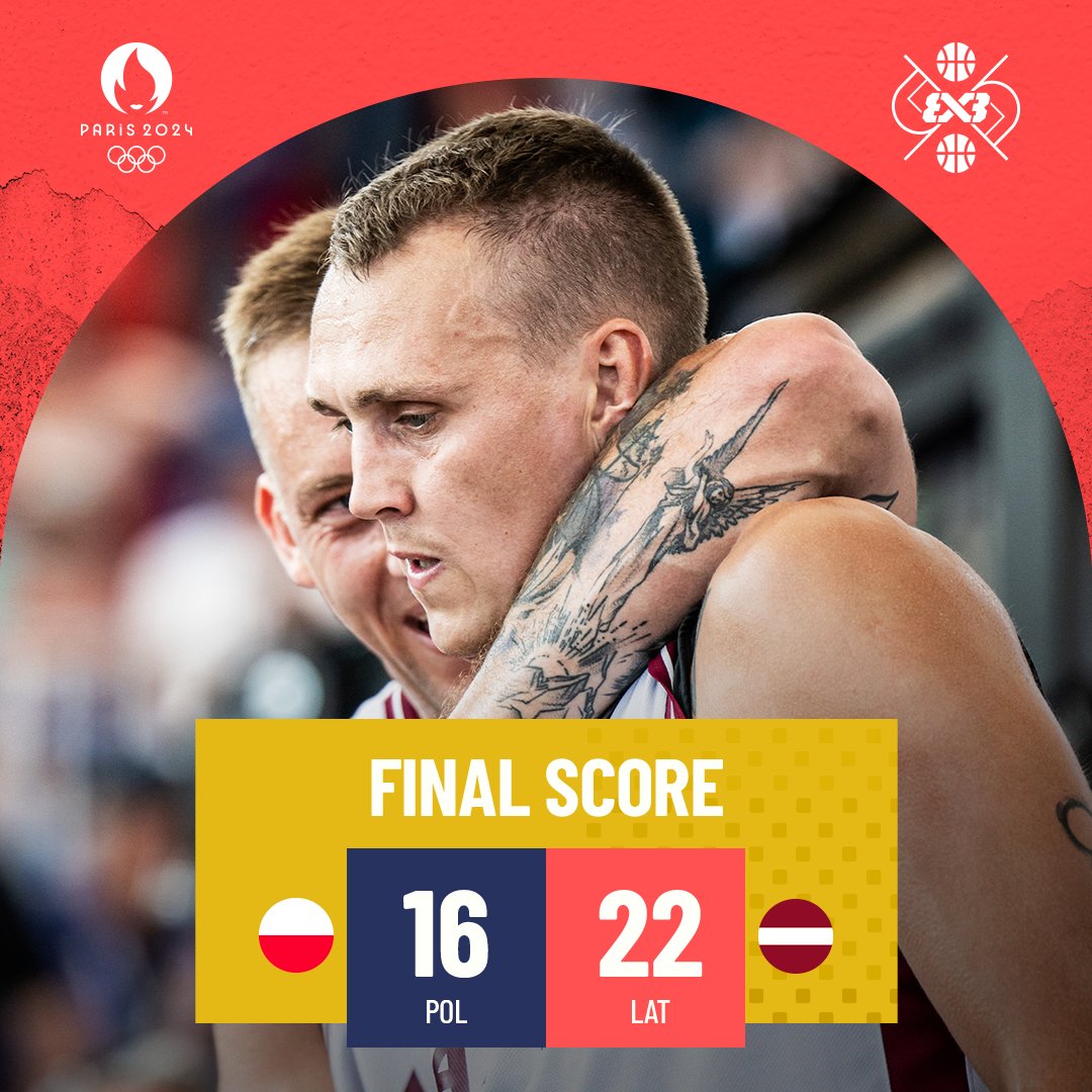 FIBA3x3's tweet image. 🇱🇻 LATVIA FINISH PERFECT IN POOL PHASE! 🤯

#3x3Basketball #Paris2024 #Olympics