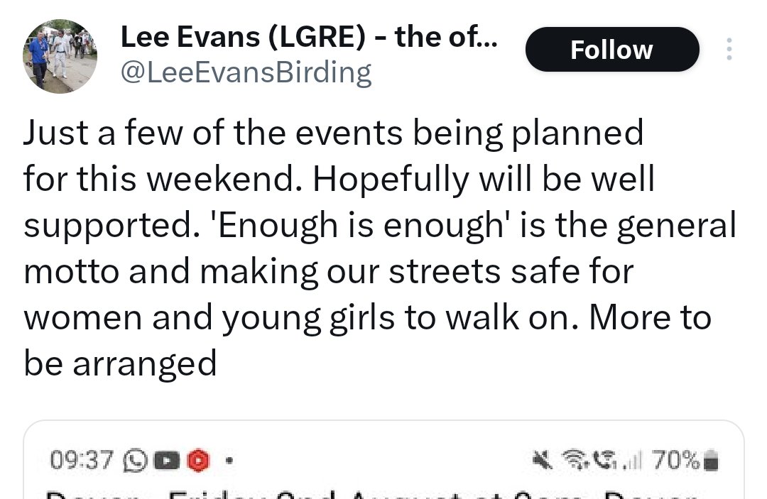 Nothing to see here, just the self appointed head of Twitching, followed diligently by 1000s of birders sharing dates for far right marches. 

But birding definitely doesn't have any issue with racism or inclusion...