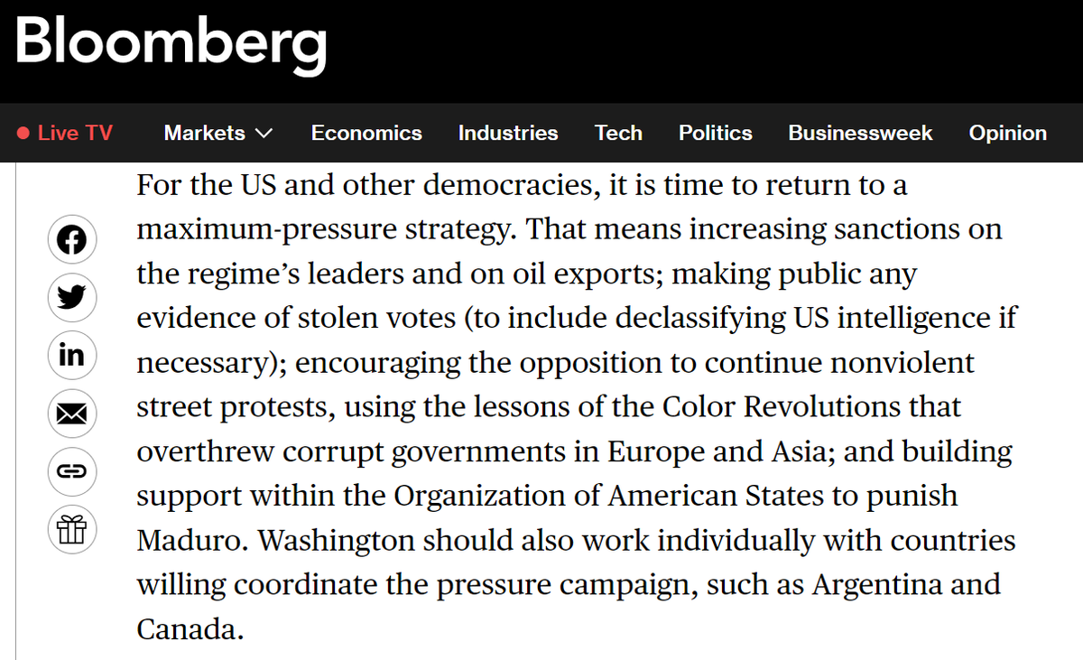 James Stavridis, excomandante del Comando Sur de EEUU y excomandante supremo de la OTAN para las operaciones militares en Afganistán, Libia y Siria (2009-2013), hace un llamado público desde Bloomberg para que Washington reedite el enfoque de "máxima presión" contra Venezuela.