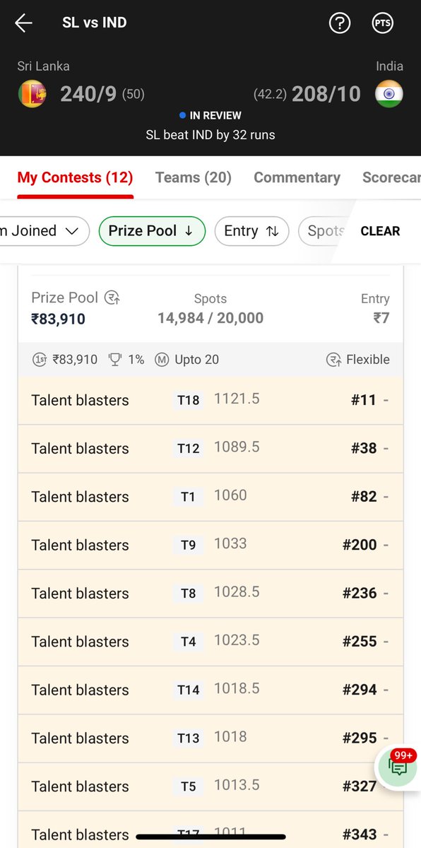 TalentBlasters's tweet photo. Missed again 
#INDvsSL #Dream11 https://t.co/ce9xUTBUjX