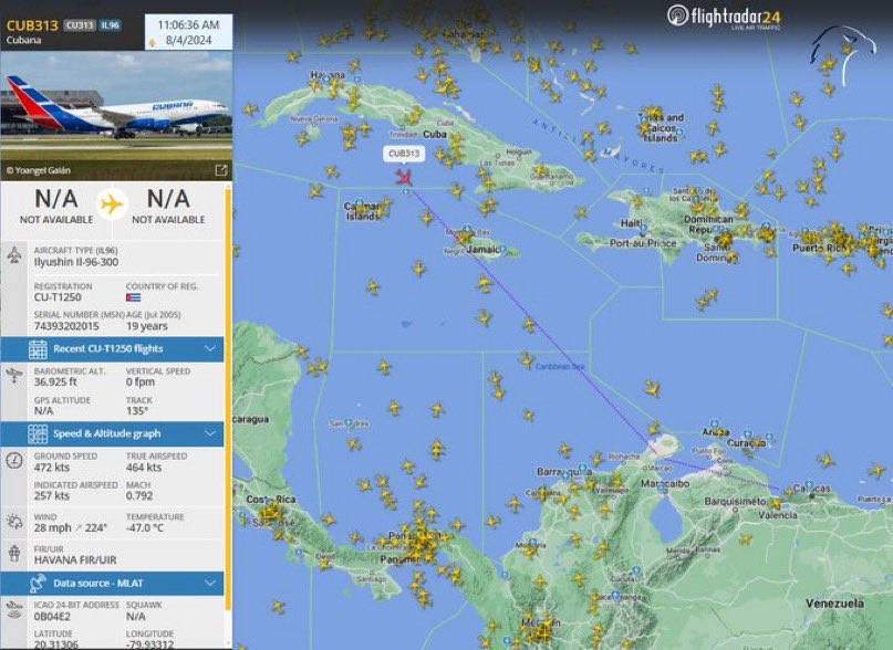 UHN_Plus's tweet photo. 🇨🇺🇻🇪 | ÚLTIMA HORA 

@FlconEYES: Continúan los vuelos de colonización petrolera desde Cuba hacia Venezuela, transportando efectivos militares, médicos esclavos, agentes, infiltrados y demás personeros del régimen cubano. 

La intervención cubana en Venezuela nunca ha sido tan evidente, mostrando el miedo del régimen de La Habana de perder su influencia en Caracas.