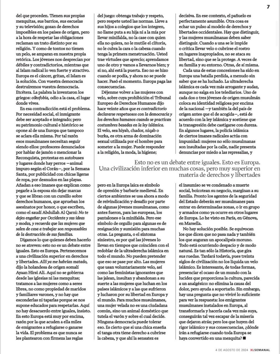 elmaestrojota's tweet photo. «Oikofobia»: odiar la casa donde vives.

Una vez más, artículo lúcido y soberbio de Arturo @perezreverte 👏🏼👏🏼 https://t.co/p2eQzFz747