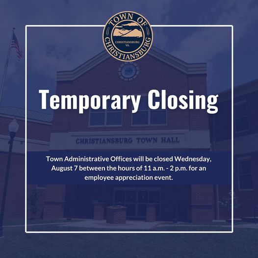 The CAC will be closed 11 a.m.-2 p.m. Wednesday, August 7 for a staff appreciation event.