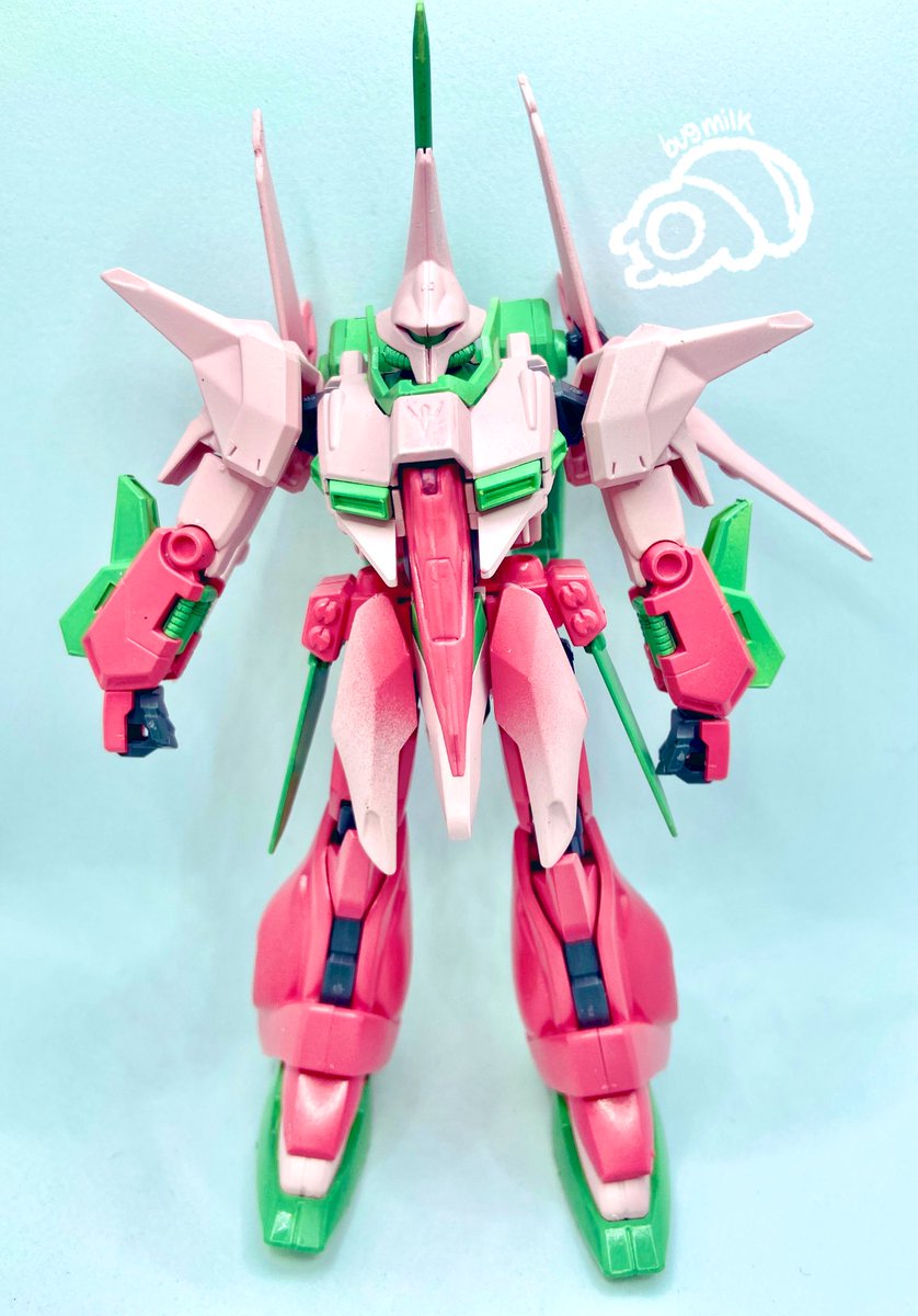 bugmiilk's tweet photo. 🍓🍓🍓🍓 Progress on the berry bot (the pink parts are getting strawb decals soon) 
#gunpla https://t.co/cMs4HWas9q
