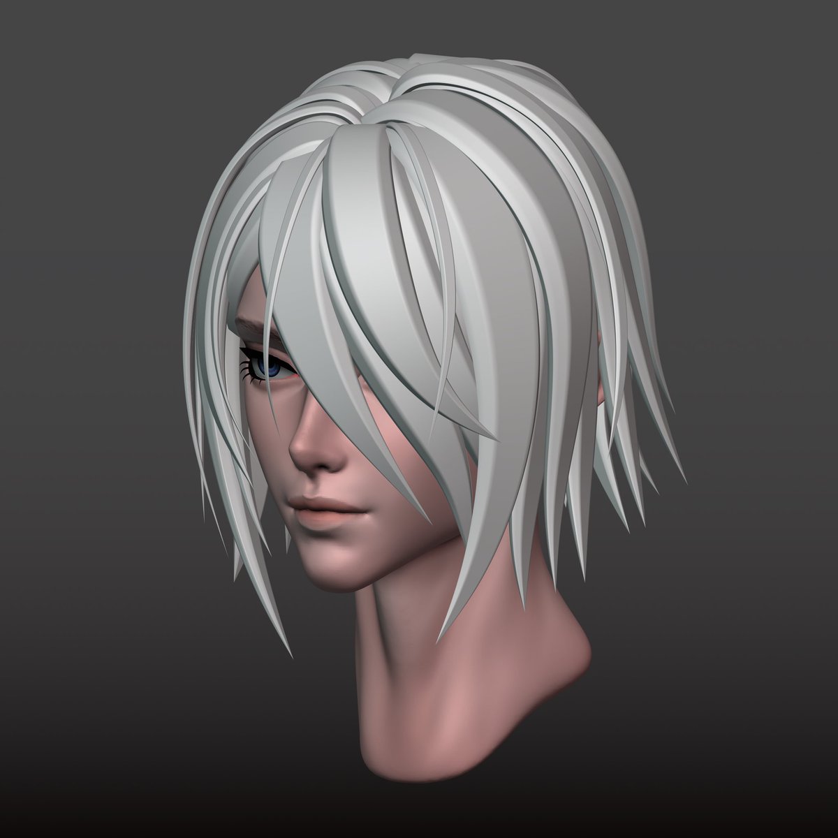 Apod_Art's tweet photo. #a2 from #NieR_Automata 
.
Done on #nomadsculpt https://t.co/n80XrvRTmJ