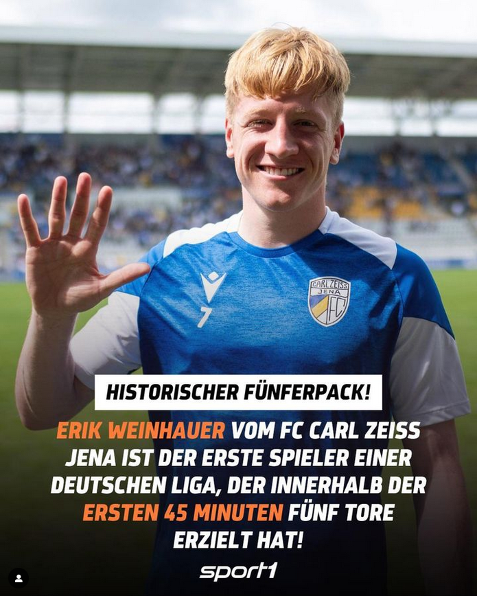 xMovinho's tweet image. Erik Weinhauer is on Fire!

#FCC #Regionalliga #RLNO #fccarlzeissjena