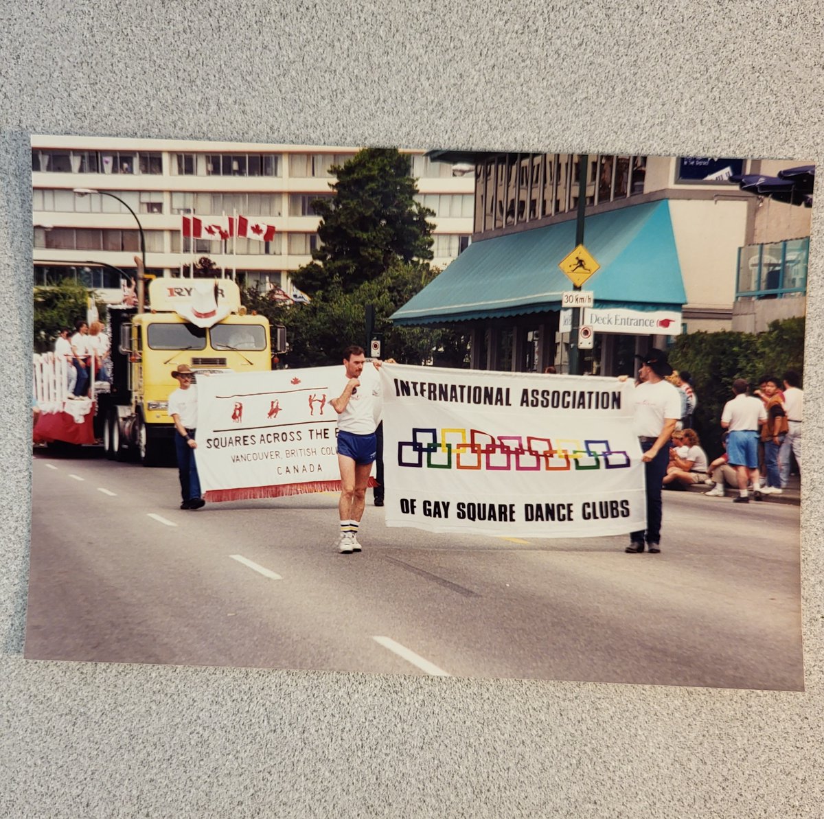 Happy Pride Weekend! Here is a flashback to 1991 Pride Parade. 

Images title proper: Pride Parade 1991 
Ref. code: AM1376-F47 [2022-073.29, .32, .34, .37, .40, .45, .46, .49] Date: 1991 

searcharchives.vancouver.ca/pride-parade-1… 

#PrideParade #VancouverPride