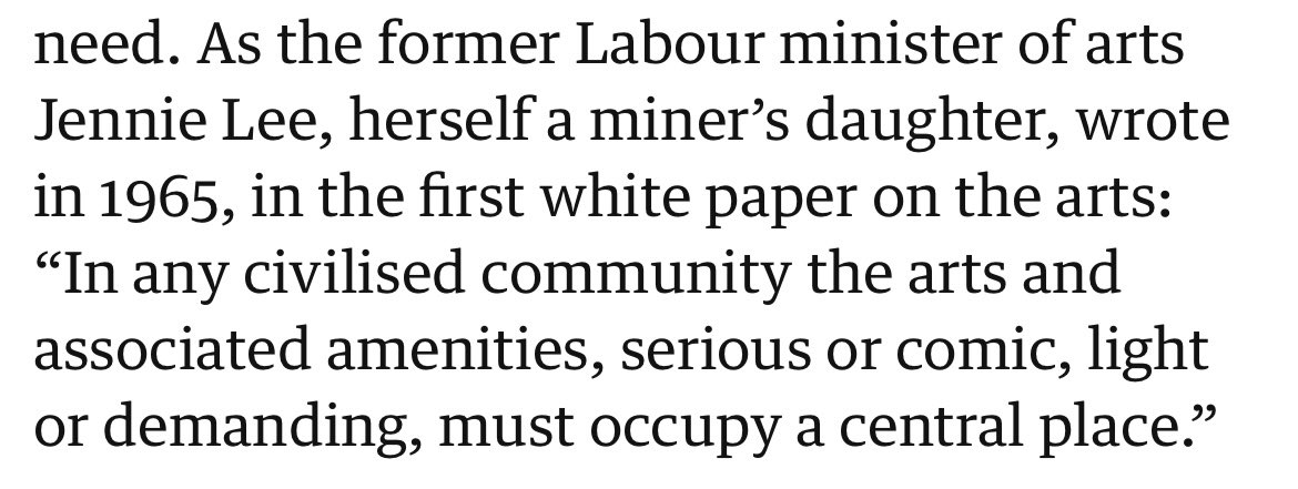 Oh, that the UK’s modern day governments would understand the importance of the #Arts and fund them appropriately - before it’s too late. #SaveWNO